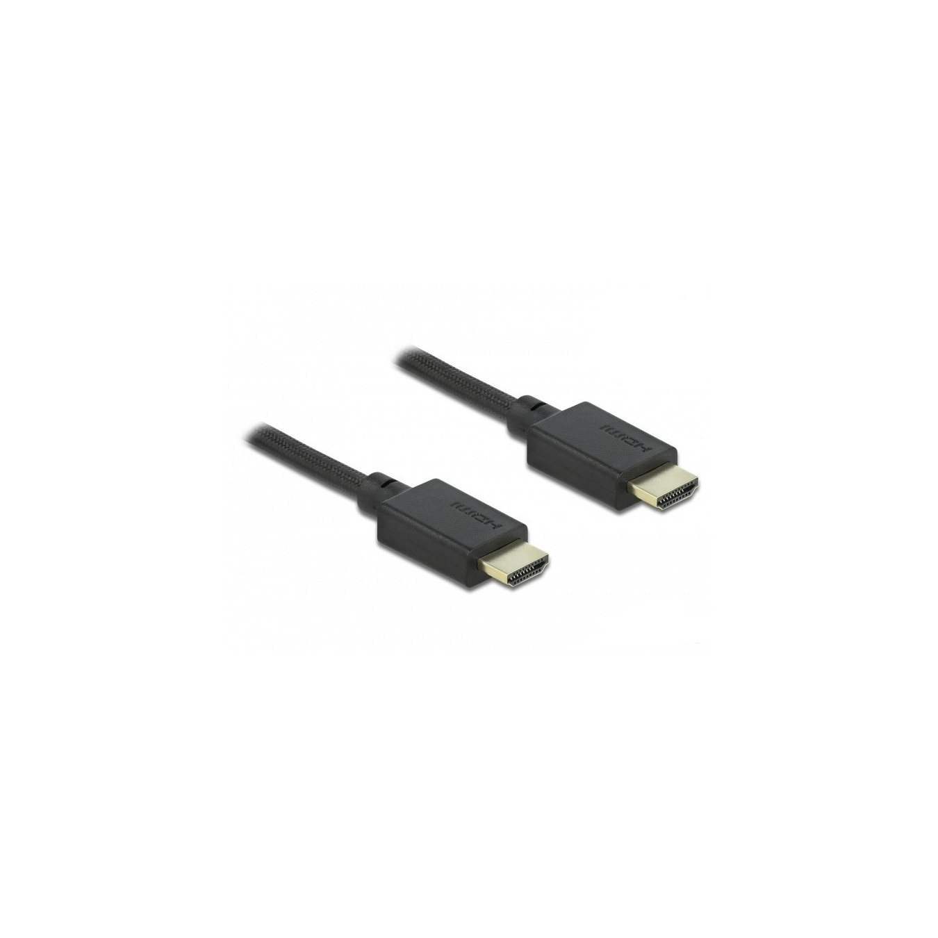 DELOCK High Speed HDMI Cable 48 Gbps 8K 60Hz 2m - Black, HDMI Type A‑to‑A, HDR (Dolby Vision)