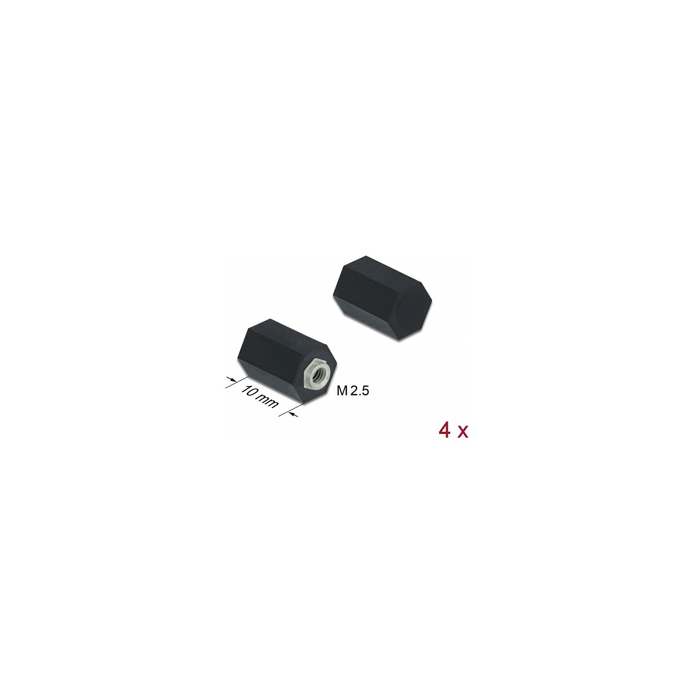 Buy Abstandshalter M2.5. Sechskant. Innen. 10 mm schwarz 4 Stück in Cyprus, Nicosia, Limassol, Larnaka, Pafos