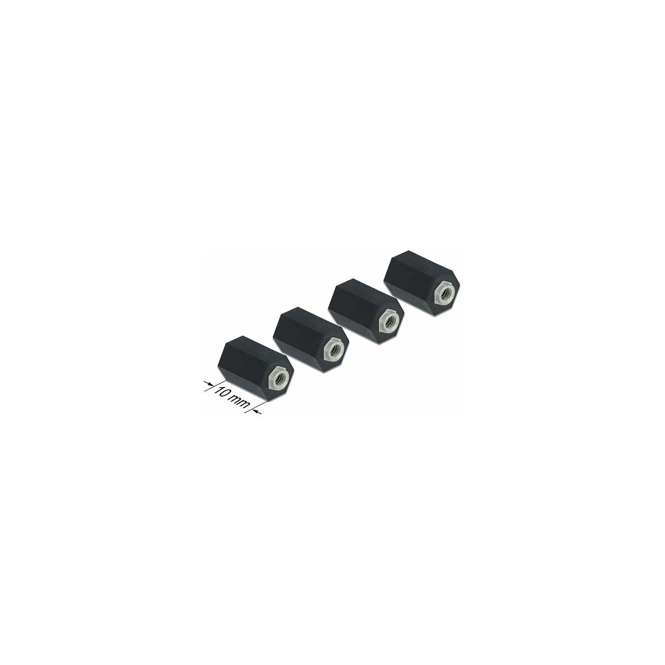 Buy Abstandshalter M2.5. Sechskant. Innen. 10 mm schwarz 4 Stück in Cyprus, Nicosia, Limassol, Larnaka, Pafos