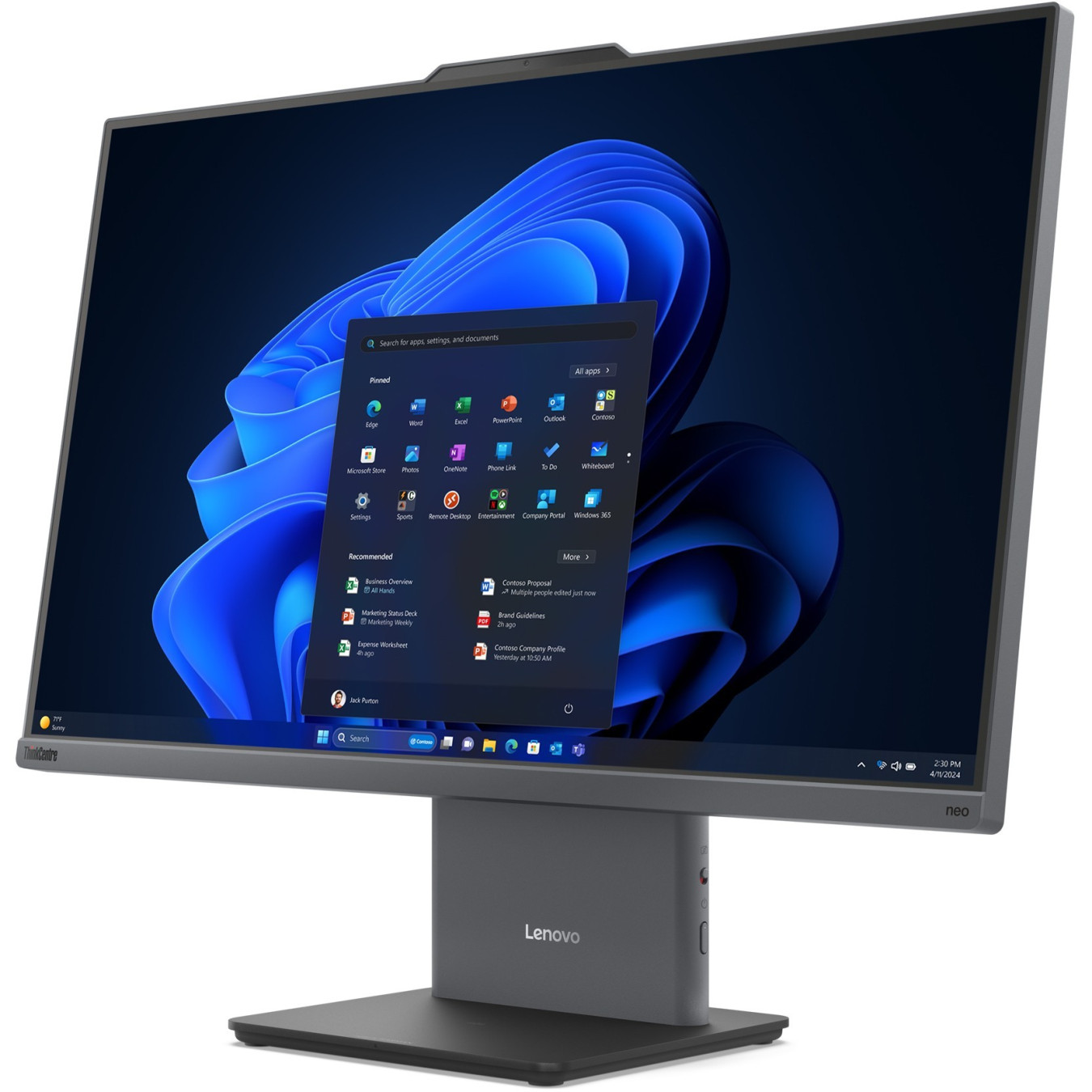 Lenovo ThinkCentre neo 50a G5 - 27" FHD IPS - Intel i5-13420H, 16GB DDR5, 512GB SSD, Luna Grey, Windows 11 Pro