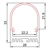 Buy Synergy 21 LED U-Profil 200cm. ALU044-PC in Cyprus, Nicosia, Limassol, Larnaka, Pafos