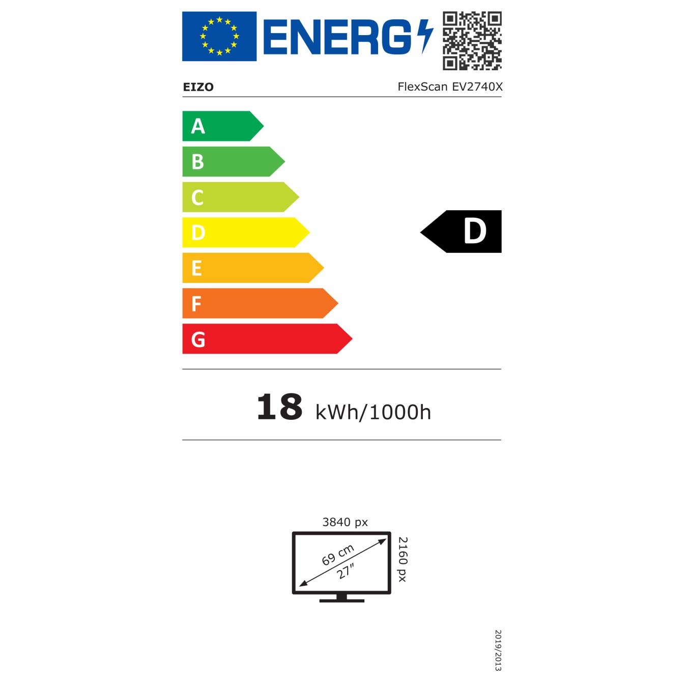 Buy EIZO 68.5cm (27') EV2740X-WT 16:9 2xHDMI+DP+USB-C IPS retail in Cyprus, Nicosia, Limassol, Larnaka, Pafos
