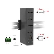Buy Industrie Hub 4 x USB 2.0 Typ-A mit 15 kV ESD Schutz und Hutschienenbefestigung in Cyprus, Nicosia, Limassol, Larnaka, Pafos