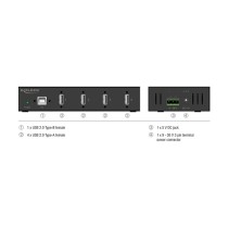 Buy Industrie Hub 4 x USB 2.0 Typ-A mit 15 kV ESD Schutz und Hutschienenbefestigung in Cyprus, Nicosia, Limassol, Larnaka, Pafos