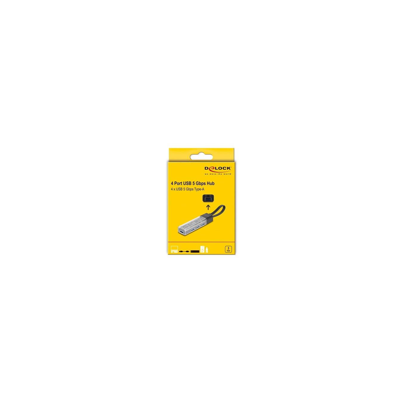 Buy 4 Port USB Hub 5 Gbps mit USB Typ-A oder USB Type-CTM Anschluss in transparentem Gehäuse in Cyprus, Nicosia, Limassol, Larna