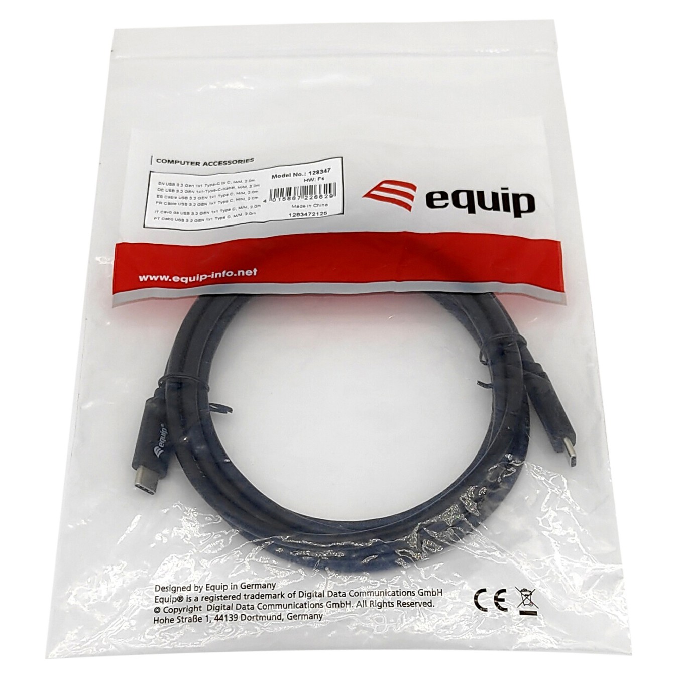 Buy Equip Kabel USB-C3.2- to C Gen1 PD60W St St 0.50m schwarz in Cyprus, Nicosia, Limassol, Larnaka, Pafos