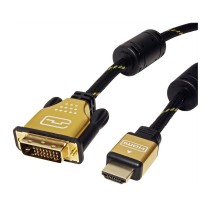 Buy ROLINE GOLD Monitorkabel DVI (24+1) - HDMI. ST ST. 1.5 m in Cyprus, Nicosia, Limassol, Larnaka, Pafos