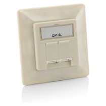 Buy Equip Aufputz Frontplatte Cat6A 2x RJ45 RAL 1013 Perlweiß in Cyprus, Nicosia, Limassol, Larnaka, Pafos