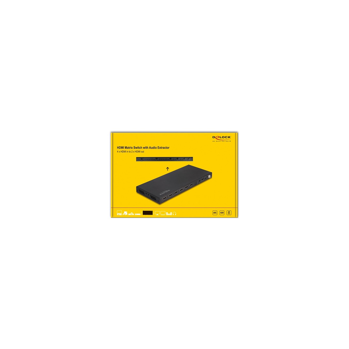 Buy DELOCK HDMI Matrix Switch 4 x HDMI in zu 2 x HDMI out 4K 60 Hz mit Audio Extraktor in Cyprus, Nicosia, Limassol, Larnaka, Pa