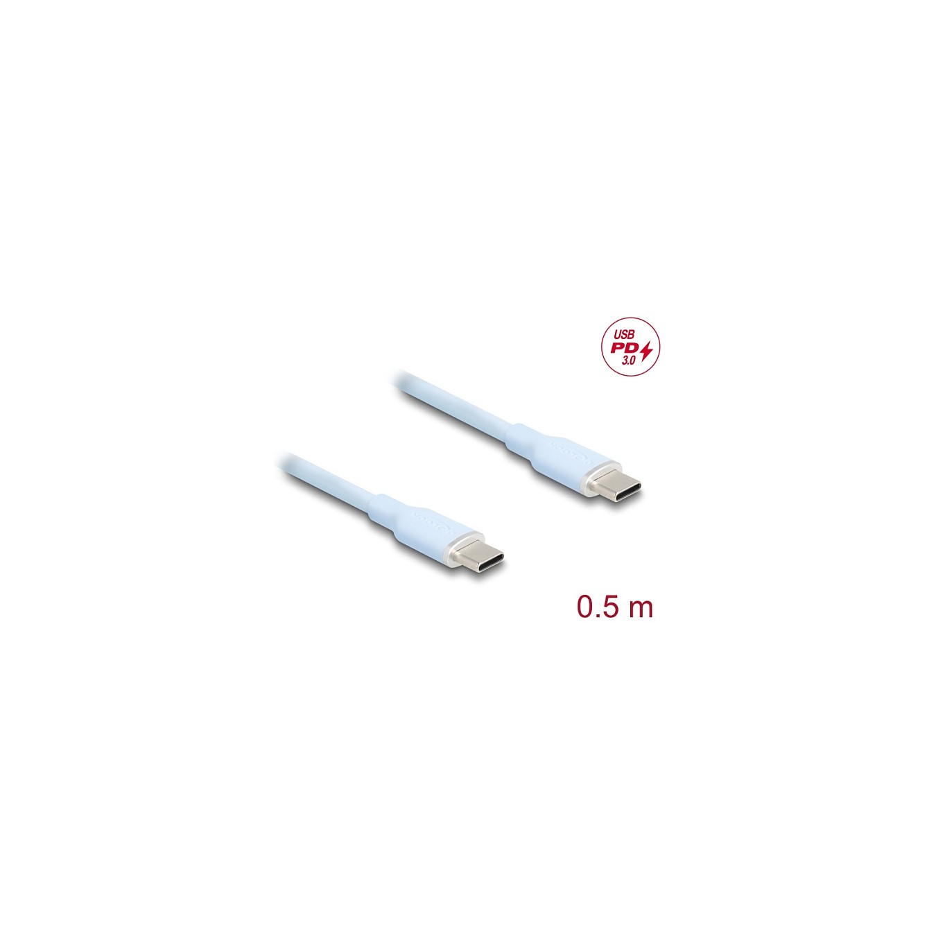 Buy DELOCK USB 2.0 Kabel USB Typ-C St to St PD 3.0 60W 0.5m blau in Cyprus, Nicosia, Limassol, Larnaka, Pafos