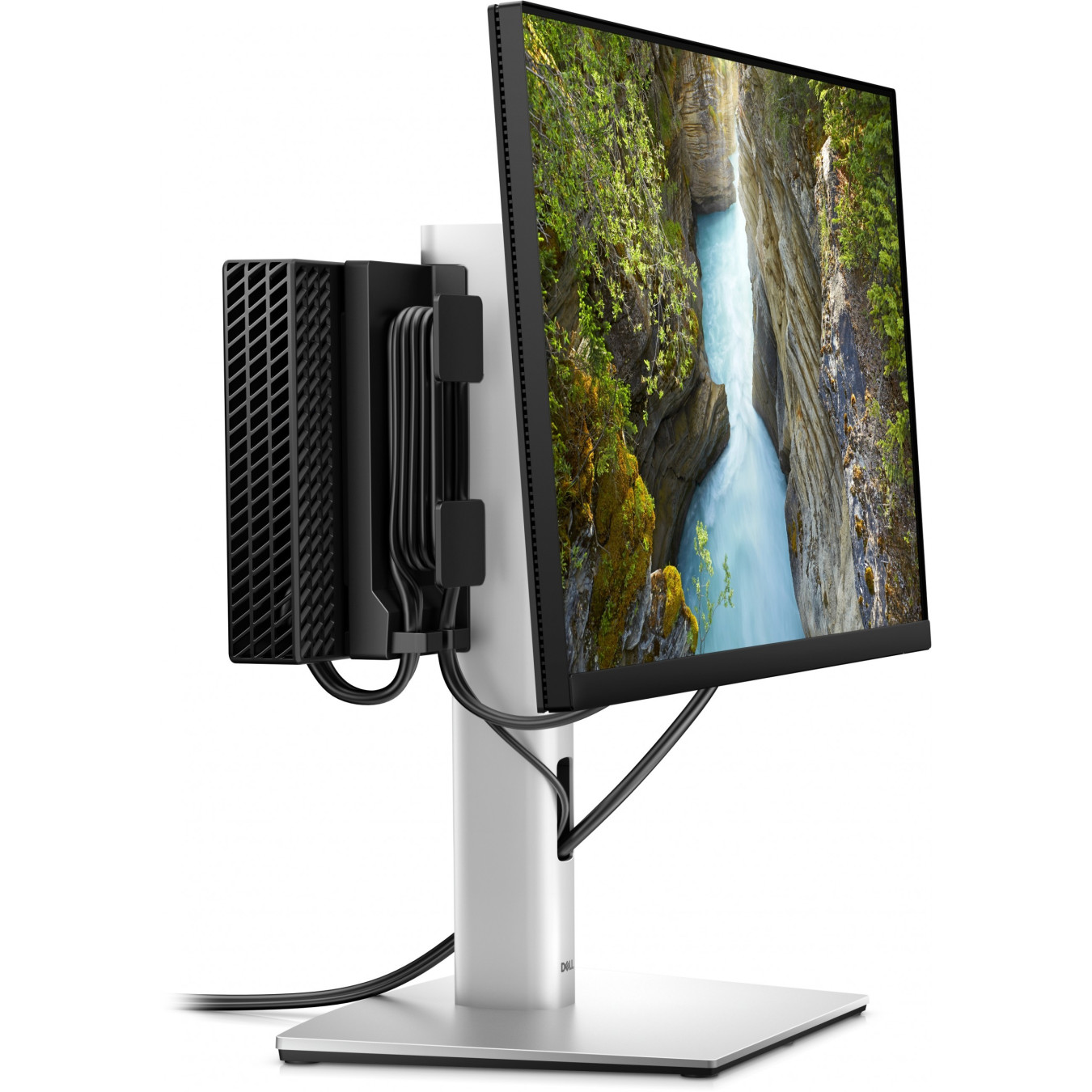 Dell Micro All-in-One Stand - MFS22 - Adjustable Freestanding VESA 100x100, 19-27" Silver/Black, 5.8kg Capacity