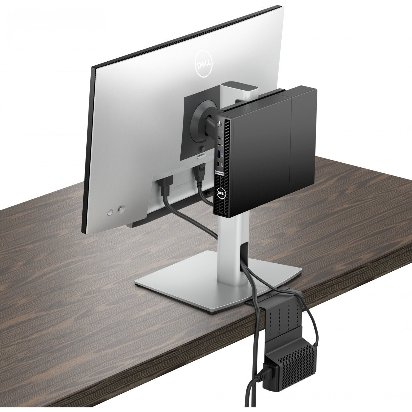 Dell Micro All-in-One Stand - MFS22 - Adjustable Freestanding VESA 100x100, 19-27" Silver/Black, 5.8kg Capacity