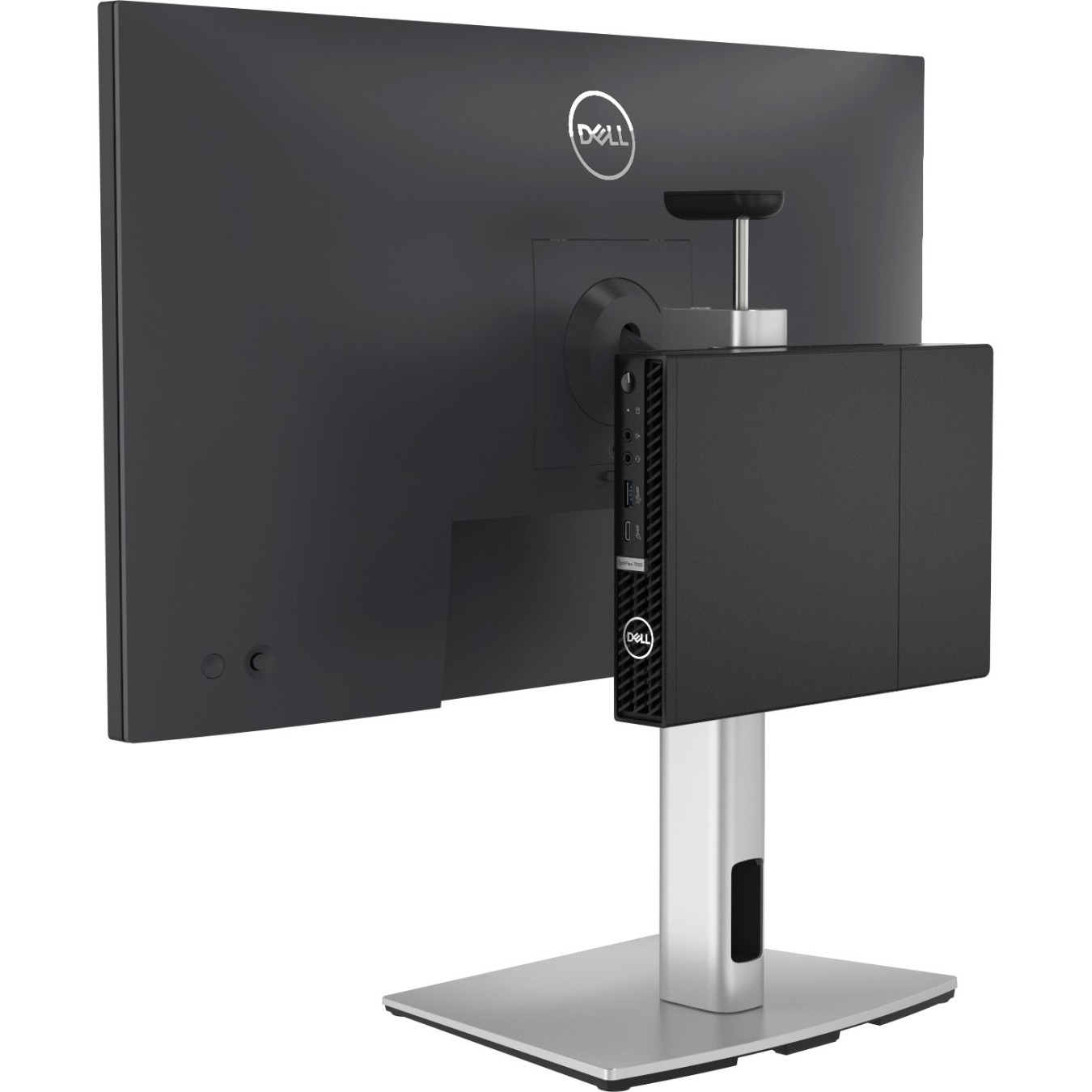 Dell Micro All-in-One Stand - MFS22 - Adjustable Freestanding VESA 100x100, 19-27" Silver/Black, 5.8kg Capacity