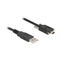 Buy DELOCK USB 2.0 Kabel Typ-A Stecker zu Typ Mini-B Stecker mit Schraubenabstand 13mm 1m schwarz in Cyprus, Nicosia, Limassol, 
