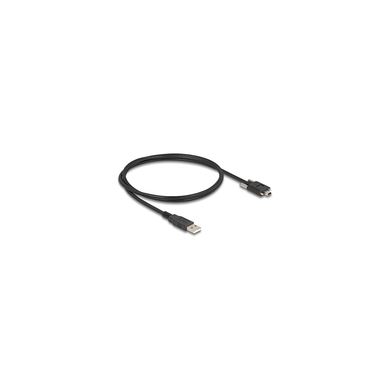 Buy DELOCK USB 2.0 Kabel Typ-A Stecker zu Typ Mini-B Stecker mit Schraubenabstand 13mm 1m schwarz in Cyprus, Nicosia, Limassol, 
