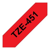 Buy Brother TZe-451 Schriftband. 24mm x 8m . schwarz auf rot. selbstklebend in Cyprus, Nicosia, Limassol, Larnaka, Pafos