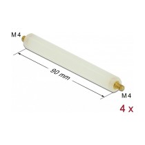 Buy Abstandshalter M4 x M4. Sechskant. Außen Außen. 90 mm natur 4 Stück in Cyprus, Nicosia, Limassol, Larnaka, Pafos