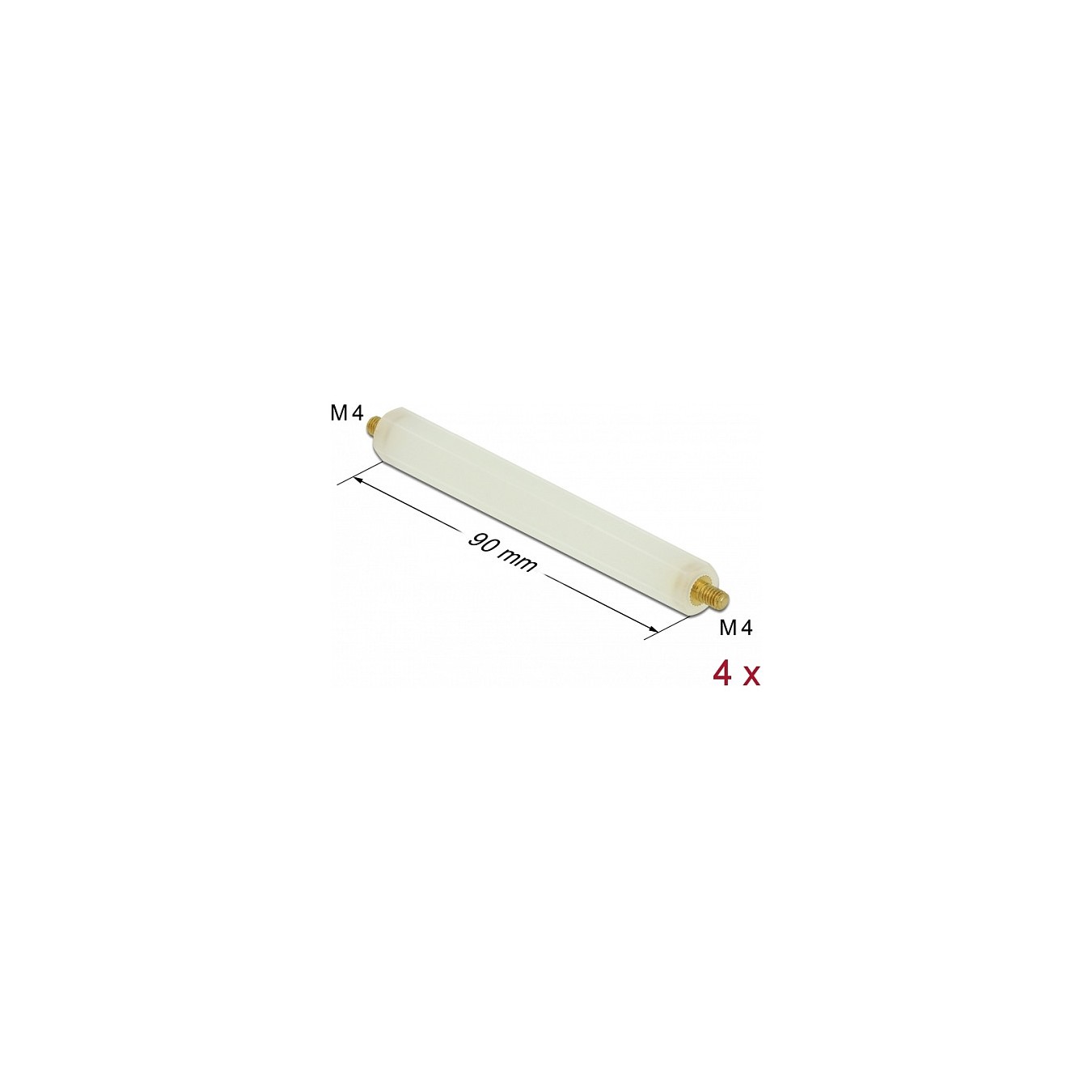 Buy Abstandshalter M4 x M4. Sechskant. Außen Außen. 90 mm natur 4 Stück in Cyprus, Nicosia, Limassol, Larnaka, Pafos