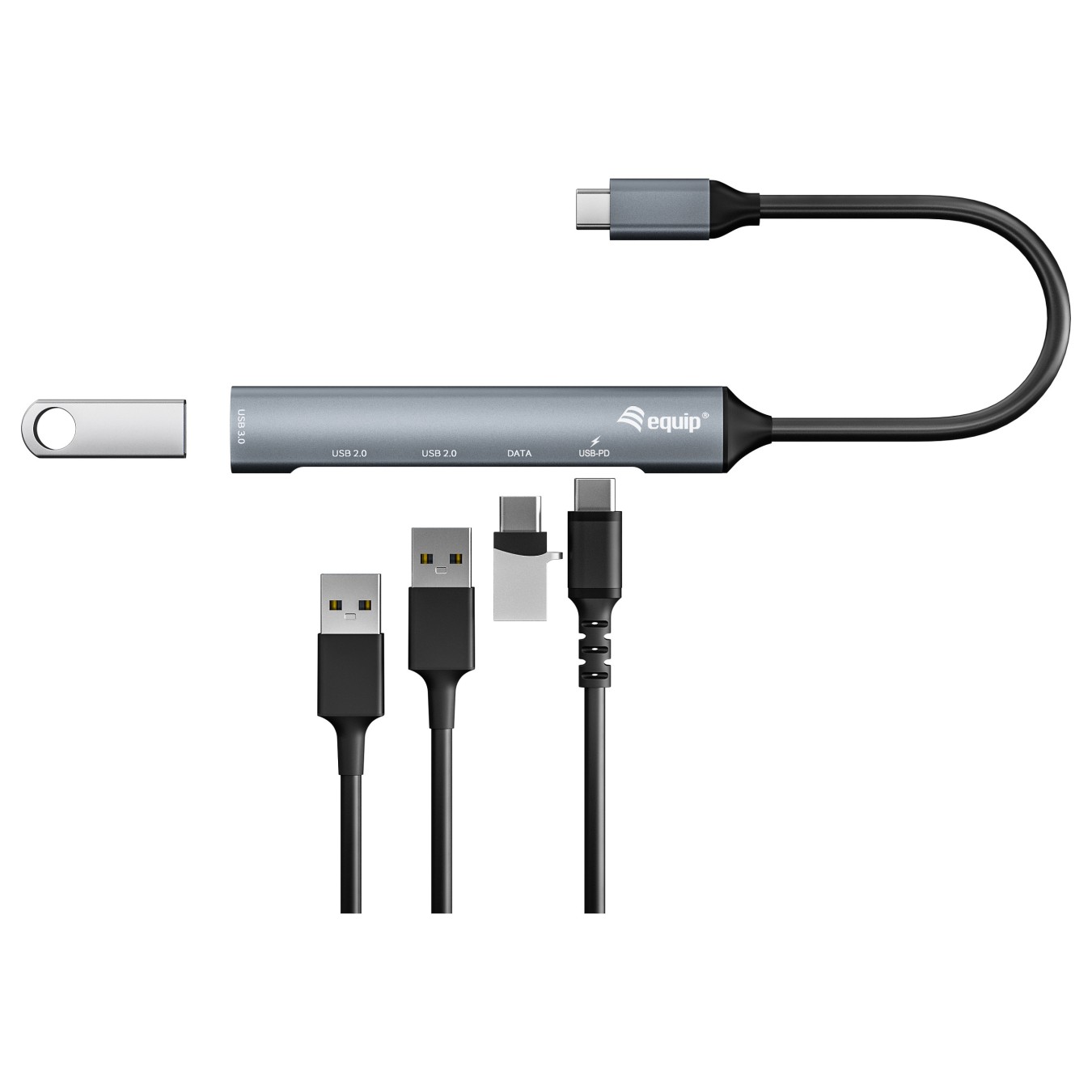 Buy Equip Dock USB-C- to 1xUSB-C.1xUSB3.0.2xUSB2.0.100WPD 15cm si in Cyprus, Nicosia, Limassol, Larnaka, Pafos