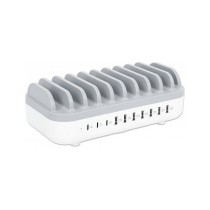 Buy MANHATTAN 10-Port USB-Ladestation 120W weiß grau in Cyprus, Nicosia, Limassol, Larnaka, Pafos