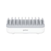 Buy MANHATTAN 10-Port USB-Ladestation 120W weiß grau in Cyprus, Nicosia, Limassol, Larnaka, Pafos