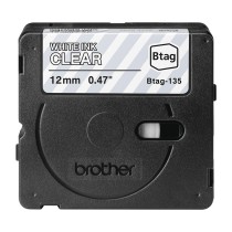 Buy Schriftband Brother 12mmx4m weiß transparent BTAG-135 in Cyprus, Nicosia, Limassol, Larnaka, Pafos
