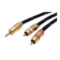 Buy ROLINE GOLD Audio-Verbindungskabel 3.5mm Stereo - 2x Cinch. ST ST. 10 m in Cyprus, Nicosia, Limassol, Larnaka, Pafos