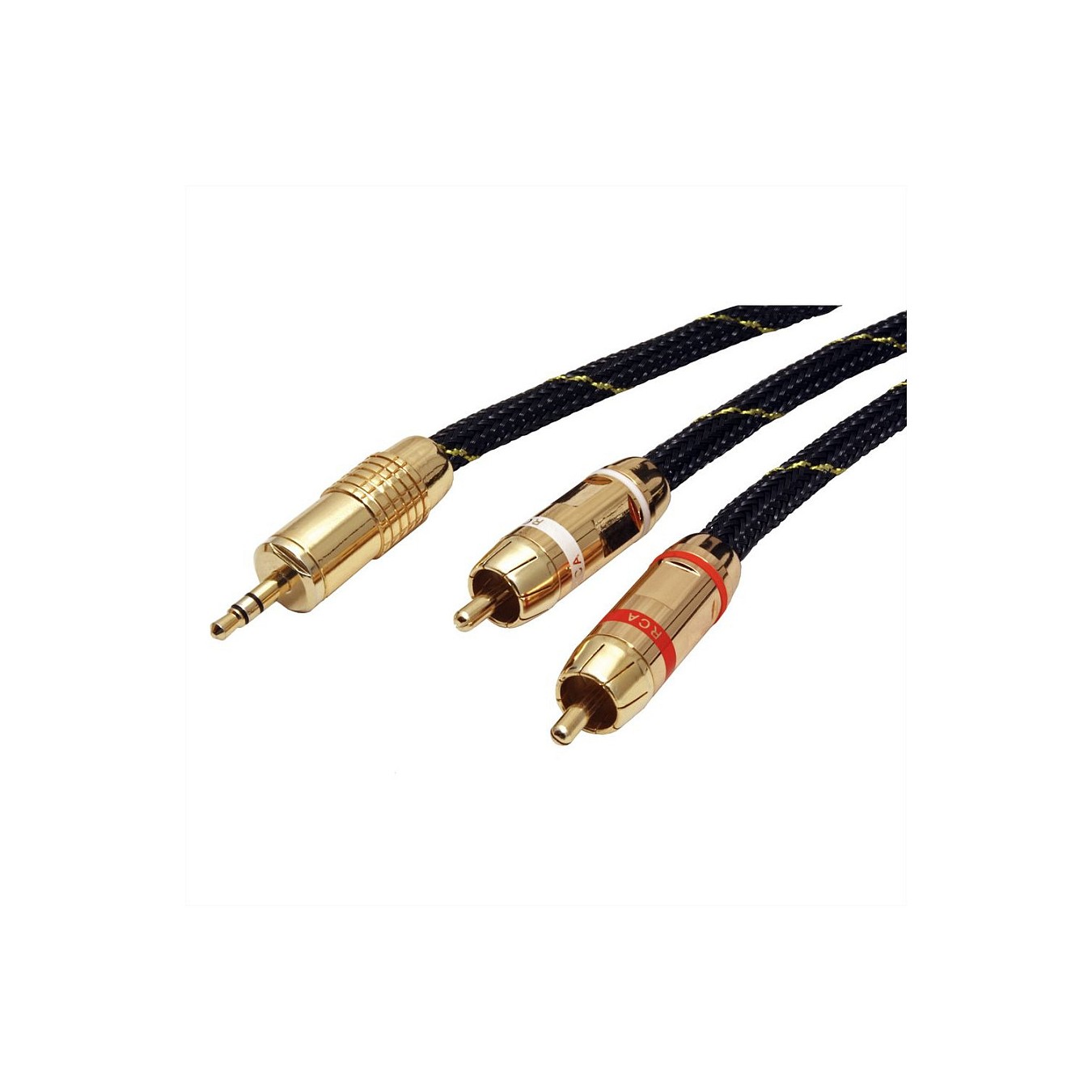 Buy ROLINE GOLD Audio-Verbindungskabel 3.5mm Stereo - 2x Cinch. ST ST. 10 m in Cyprus, Nicosia, Limassol, Larnaka, Pafos