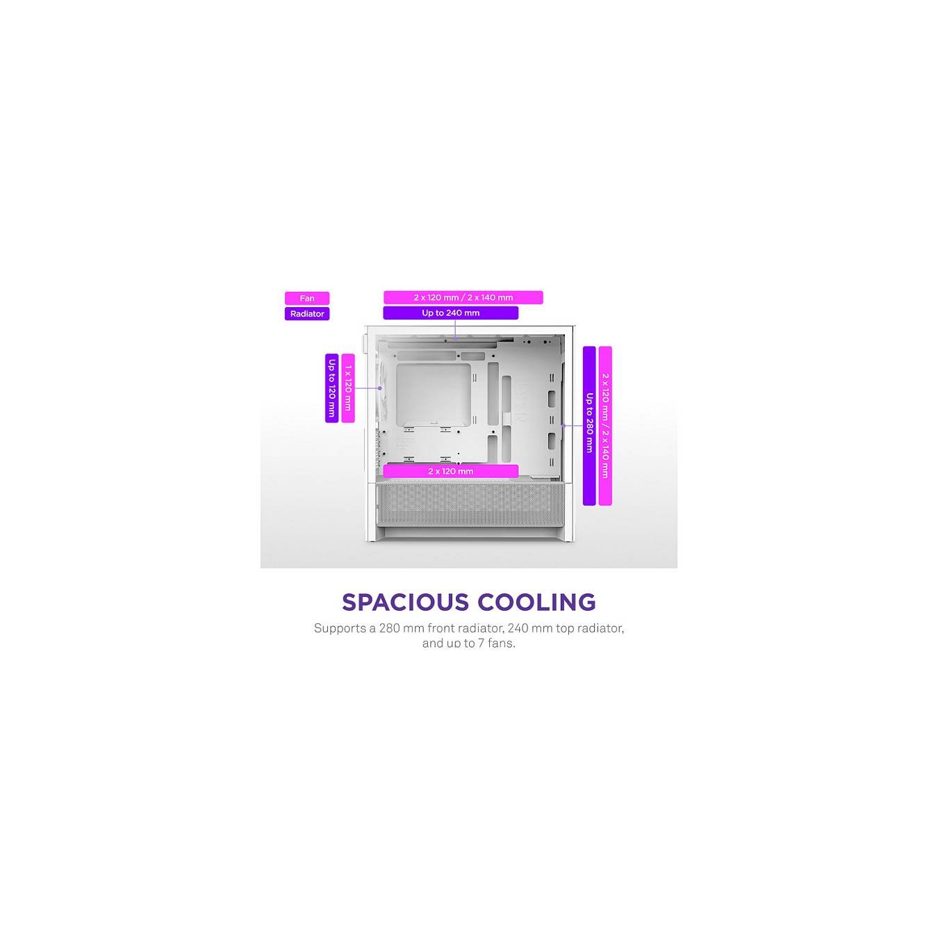 Buy NZXT H3 FLOW All White MidiTower CC-H31FW-01 in Cyprus, Nicosia, Limassol, Larnaka, Pafos