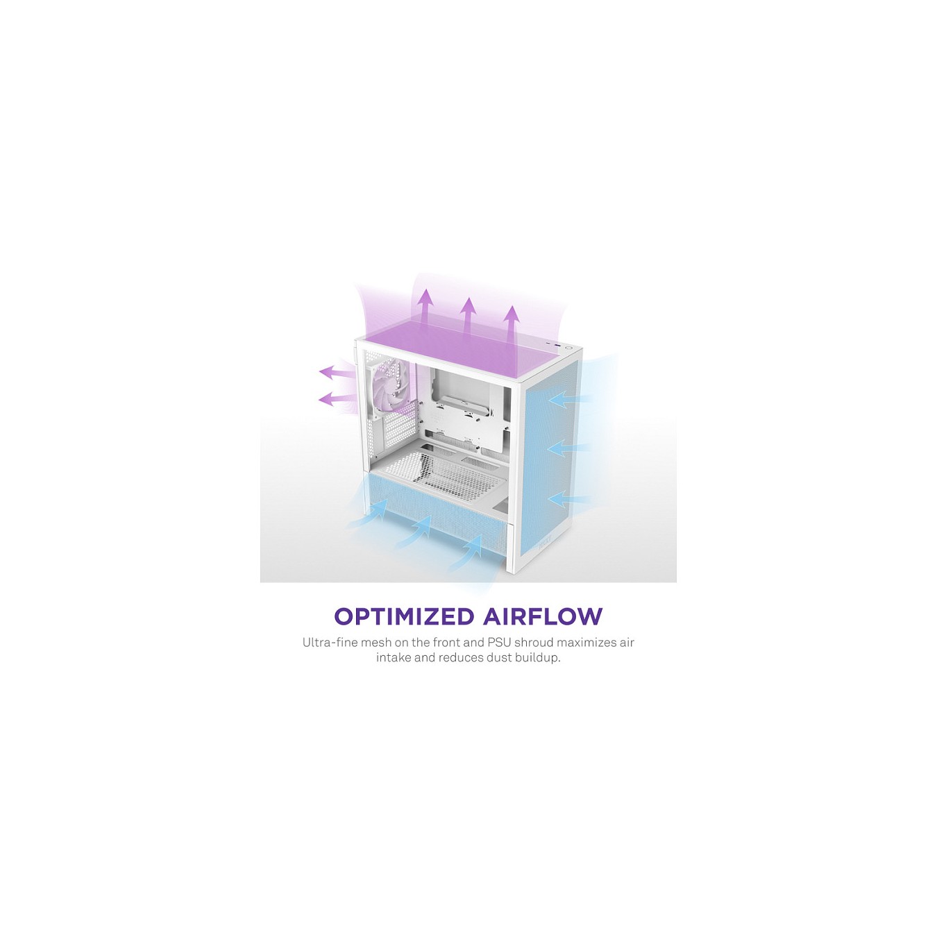 Buy NZXT H3 FLOW All White MidiTower CC-H31FW-01 in Cyprus, Nicosia, Limassol, Larnaka, Pafos