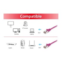 Buy Equip Patchkabel Cat6 S FTP 2xRJ45 40.00m lila LSZH Polybeutel in Cyprus, Nicosia, Limassol, Larnaka, Pafos