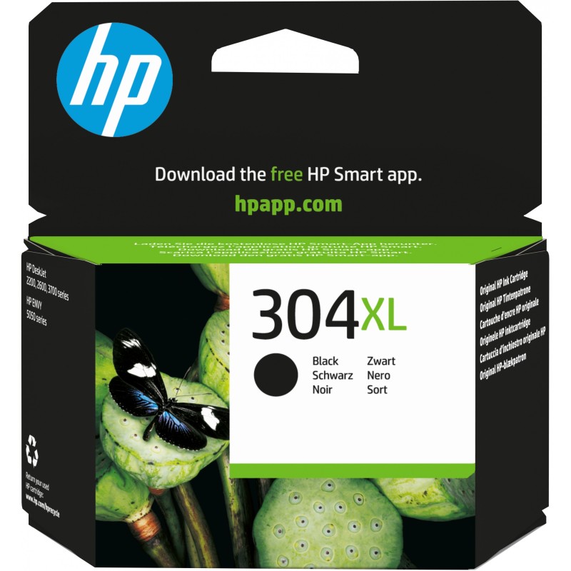 Buy HP 304XL Black Original Ink Cartridge - N9K08AE - High (XL) Yield, Pigment I... in Cyprus, Nicosia, Limassol, Larnaka, Pafos