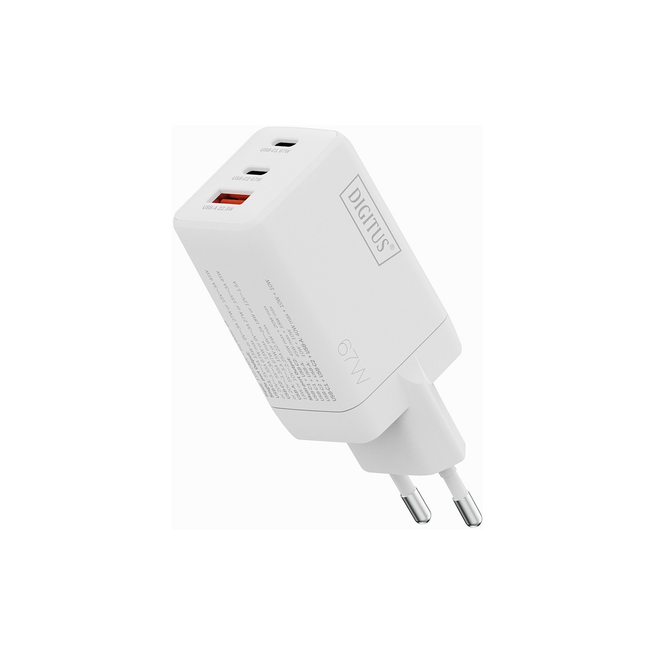 Buy DIGITUS USB GaN Charger 67W. 2x USB-C. 1x USB-A in Cyprus, Nicosia, Limassol, Larnaka, Pafos