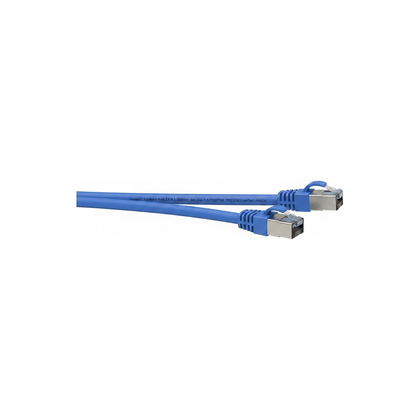 Buy Synergy21 Patchkabel RJ45, CAT8.1 2000Mhz, 3m, blau, S-STP(S FTP), TPE LSZH(SuperFlex), AWG26, in Cyprus, Nicosia, Limassol,