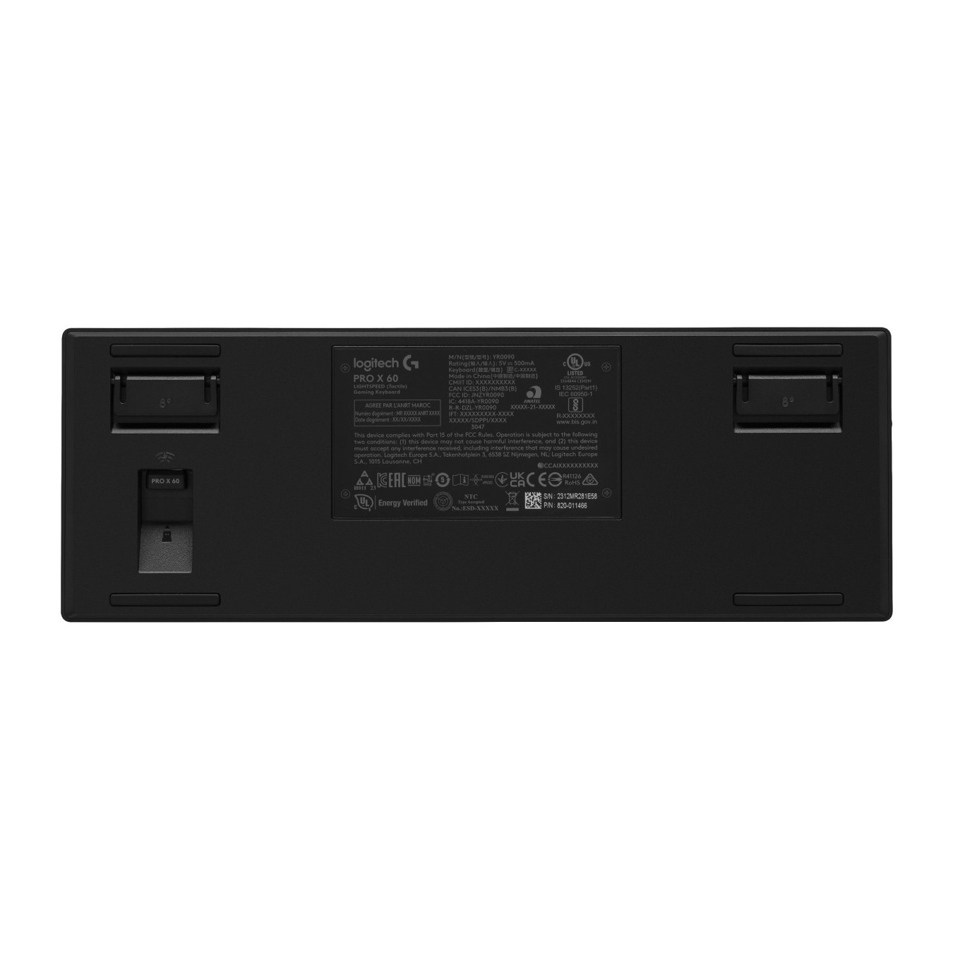 Logitech G PRO X 60 TKL LIGHTSPEED - 60% Compact Gaming Keyboard, GX Brown Switches, Per-Key RGB, Black