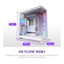Buy NZXT H9 FLOW RGB All White MidiTower CM-H92FW-R1 in Cyprus, Nicosia, Limassol, Larnaka, Pafos