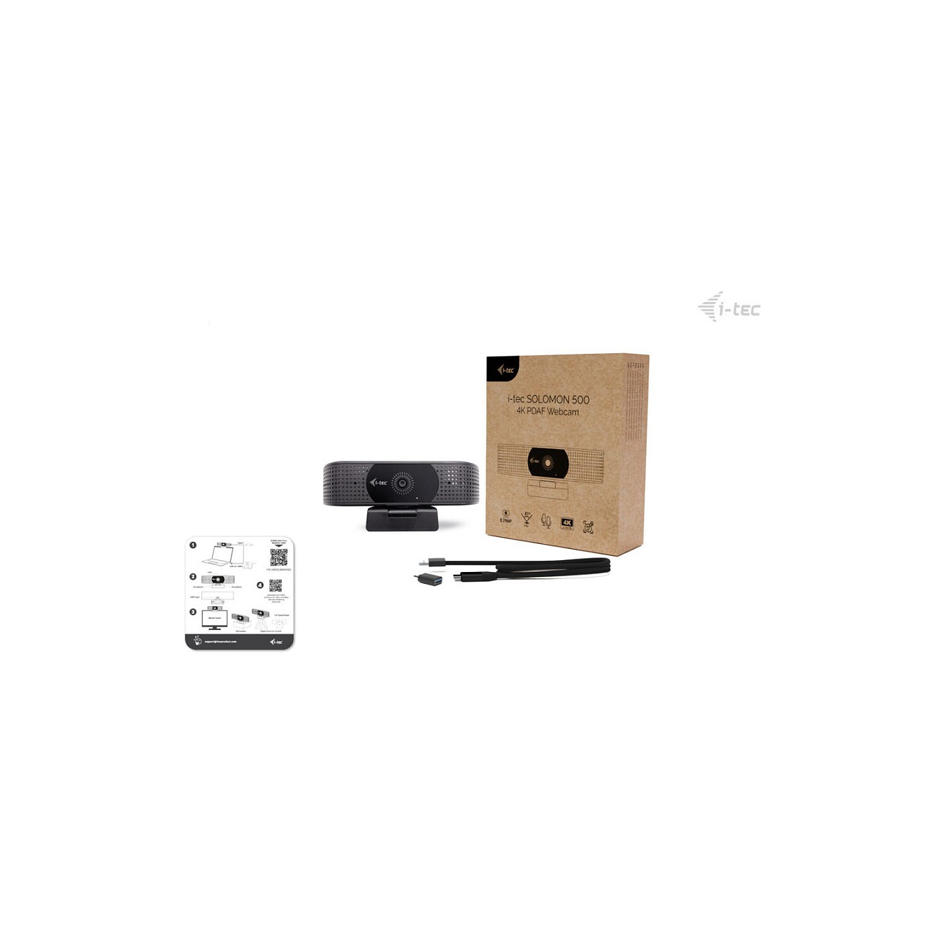 Buy I-TEC SOLOMON 500 4K PDAF Webcam in Cyprus, Nicosia, Limassol, Larnaka, Pafos