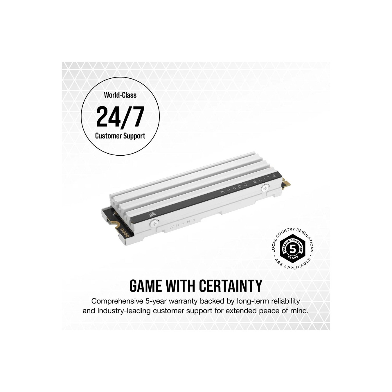 Buy M.2 2TB Corsair MP600 ELITE NVMe 3D TLC NAND 2280 PCIe Gen4 für PS5 in Cyprus, Nicosia, Limassol, Larnaka, Pafos