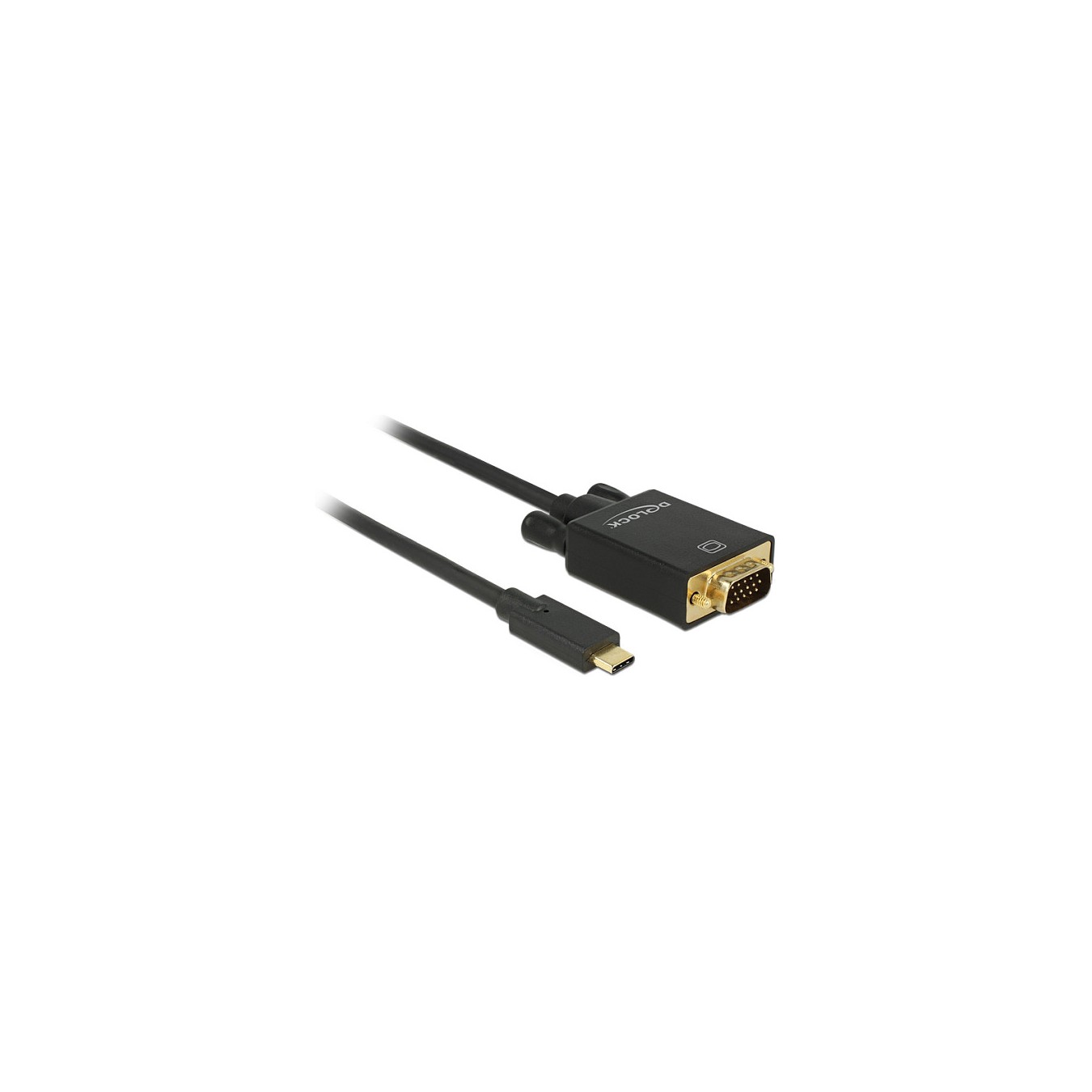 Buy USB C to VGA Stecker DP-Alt Mode Full HD 1080p 2 m schwarz Delock in Cyprus, Nicosia, Limassol, Larnaka, Pafos