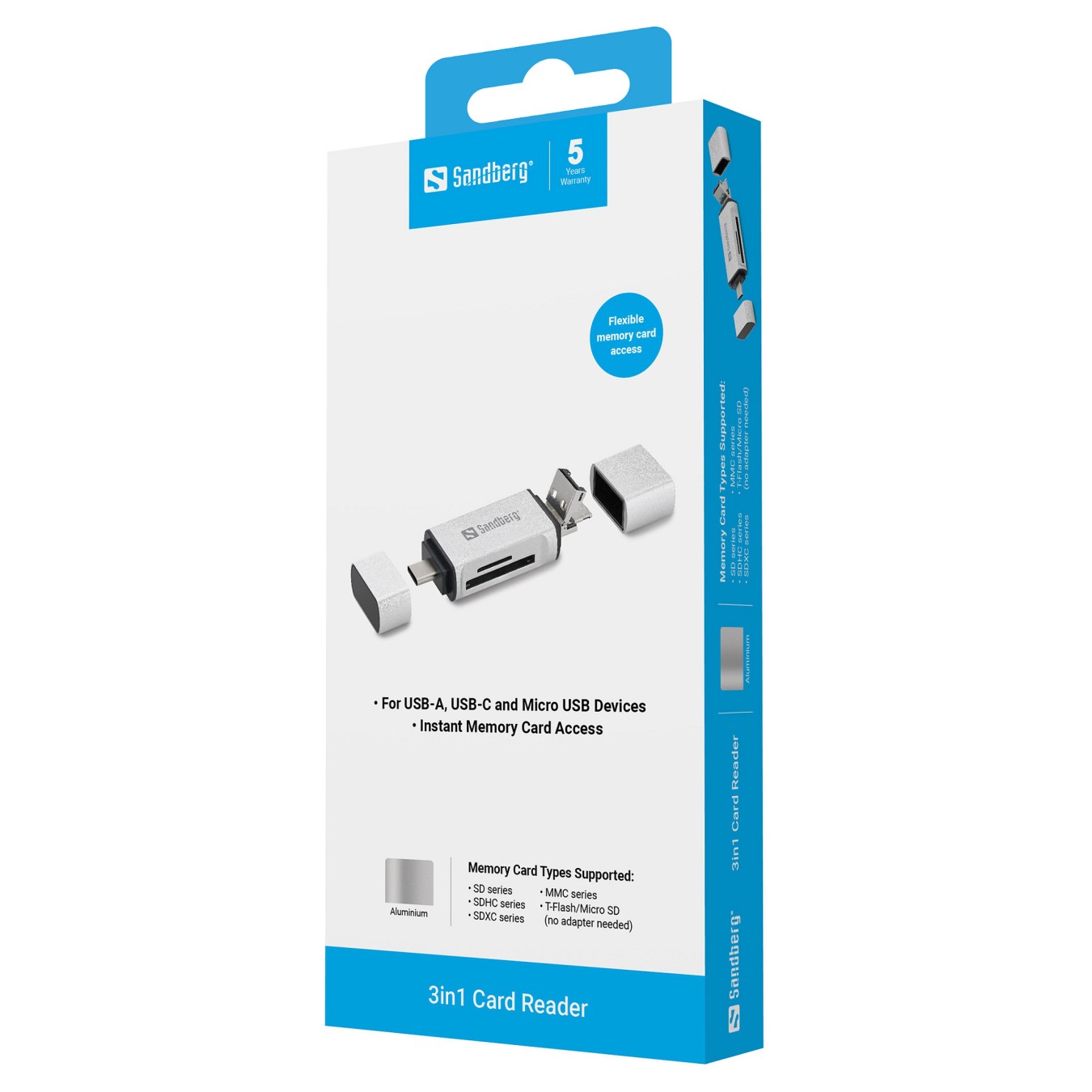 Buy SANDBERG Card Reader USB-C+USB+MicroUSB in Cyprus, Nicosia, Limassol, Larnaka, Pafos