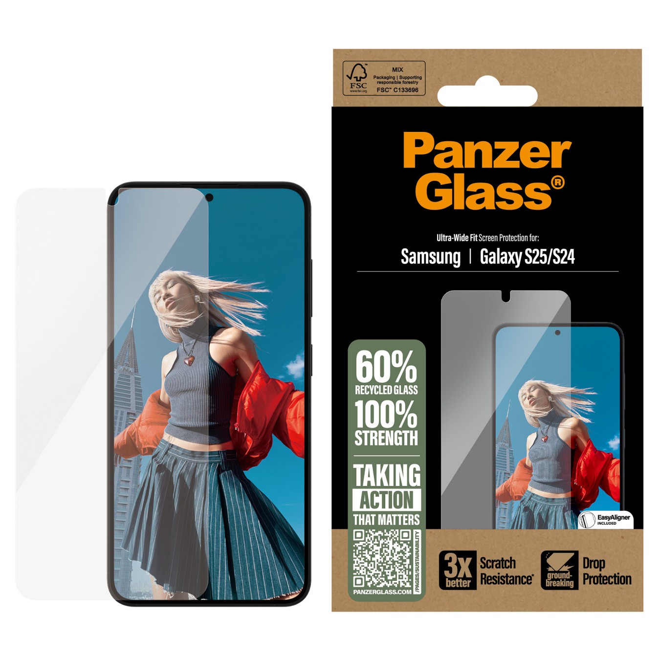 Buy PanzerGlass Screen Protector Samsung Galaxy S25 in Cyprus, Nicosia, Limassol, Larnaka, Pafos