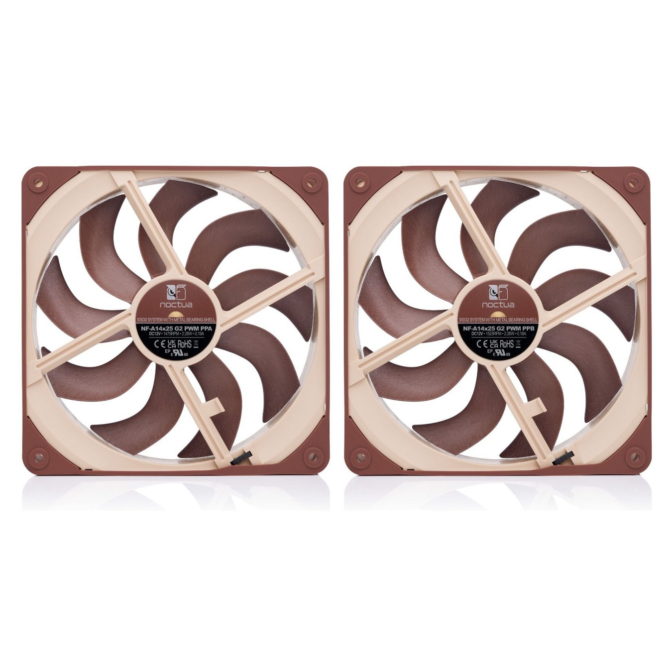 Buy 140mm Noctua NF-A14x25 G2 PWM Sx2-PP braun beige in Cyprus, Nicosia, Limassol, Larnaka, Pafos