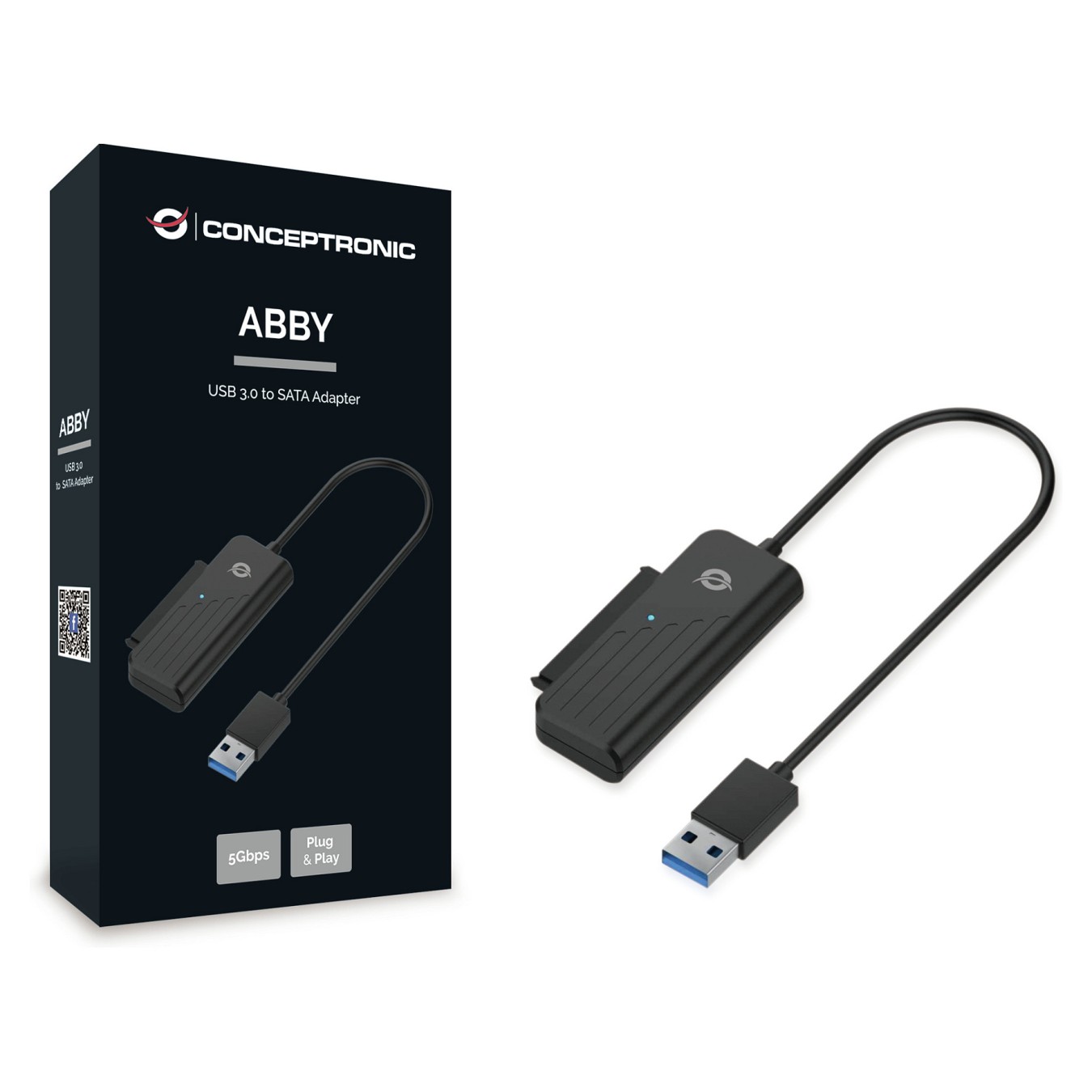 Buy CONCEPTRONIC Adapter USB-A3.0- to SATA 2.5' 5Gbs 0.20m sw in Cyprus, Nicosia, Limassol, Larnaka, Pafos