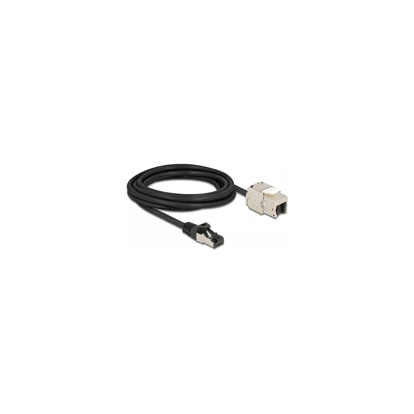 Buy Delock Kabel RJ45 Stecker zu Keystone Modul RJ45 Buchse Cat.6A 3 m schwarz in Cyprus, Nicosia, Limassol, Larnaka, Pafos