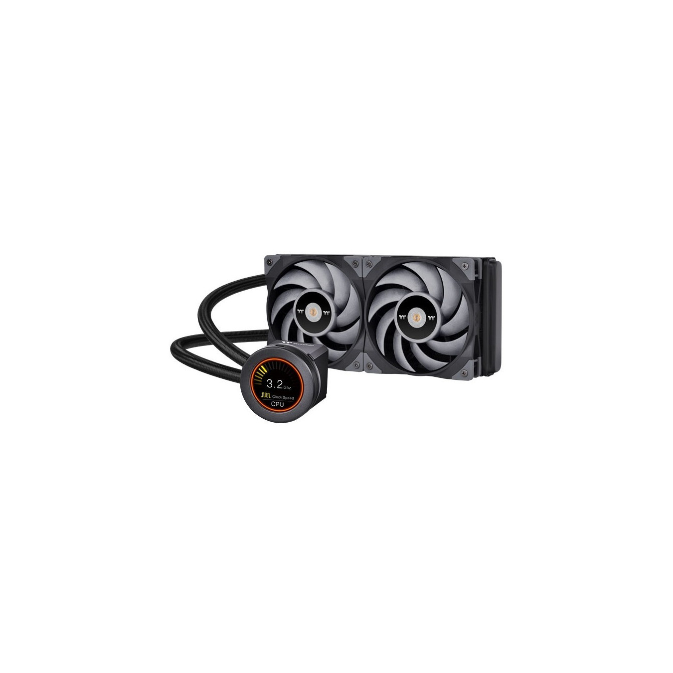 Thermaltake TOUGHLIQUID Ultra 240 - CL-W322-PL12GM-B - 240mm AIO Cooler, Black/Grey, TFT-LCD, RGB