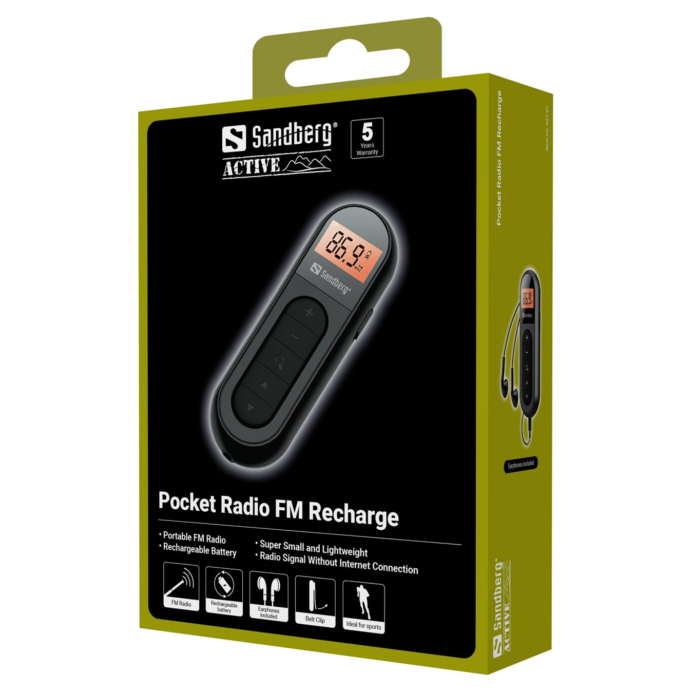 Buy SANDBERG Pocket Radio FM Recharge in Cyprus, Nicosia, Limassol, Larnaka, Pafos