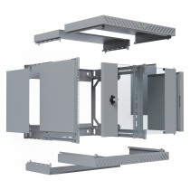 Buy 19' Wandgehäuse X-Rack mit Glastür 400-600mm 9HE grau in Cyprus, Nicosia, Limassol, Larnaka, Pafos