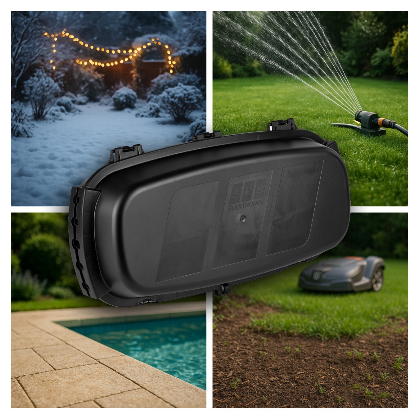 Buy Outdoor-Box IP54 klappbar schwarz 32x22x13cm in Cyprus, Nicosia, Limassol, Larnaka, Pafos
