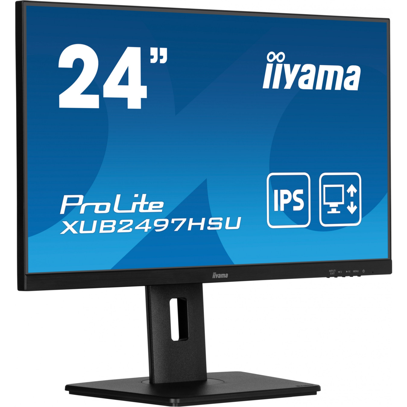 iiyama ProLite XUB2497HSU-B2 - 24-inch FHD IPS 100Hz 1ms USB-Hub HDMI & DP Speakers Height-Adjustable Pivot - Black