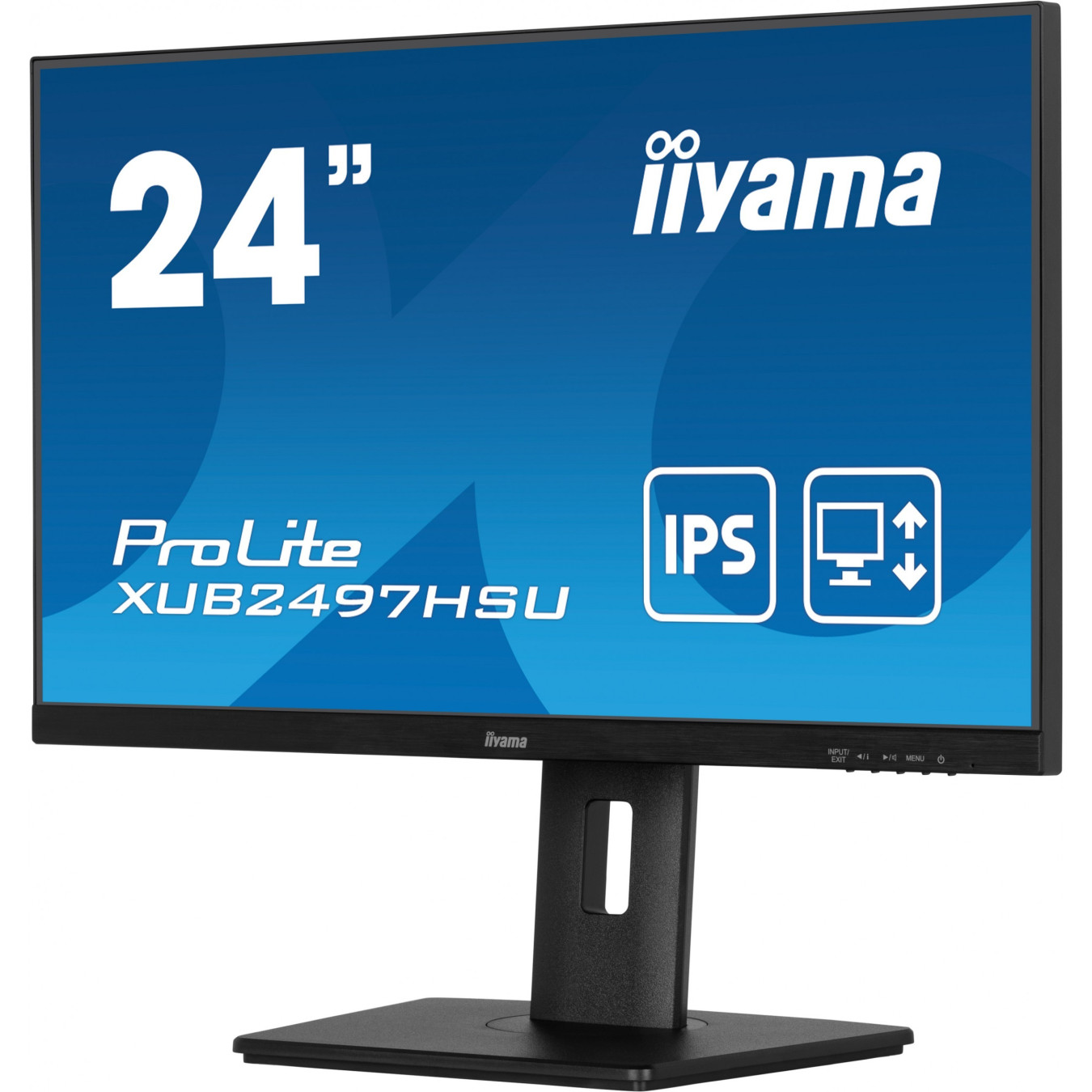 iiyama ProLite XUB2497HSU-B2 - 24-inch FHD IPS 100Hz 1ms USB-Hub HDMI & DP Speakers Height-Adjustable Pivot - Black